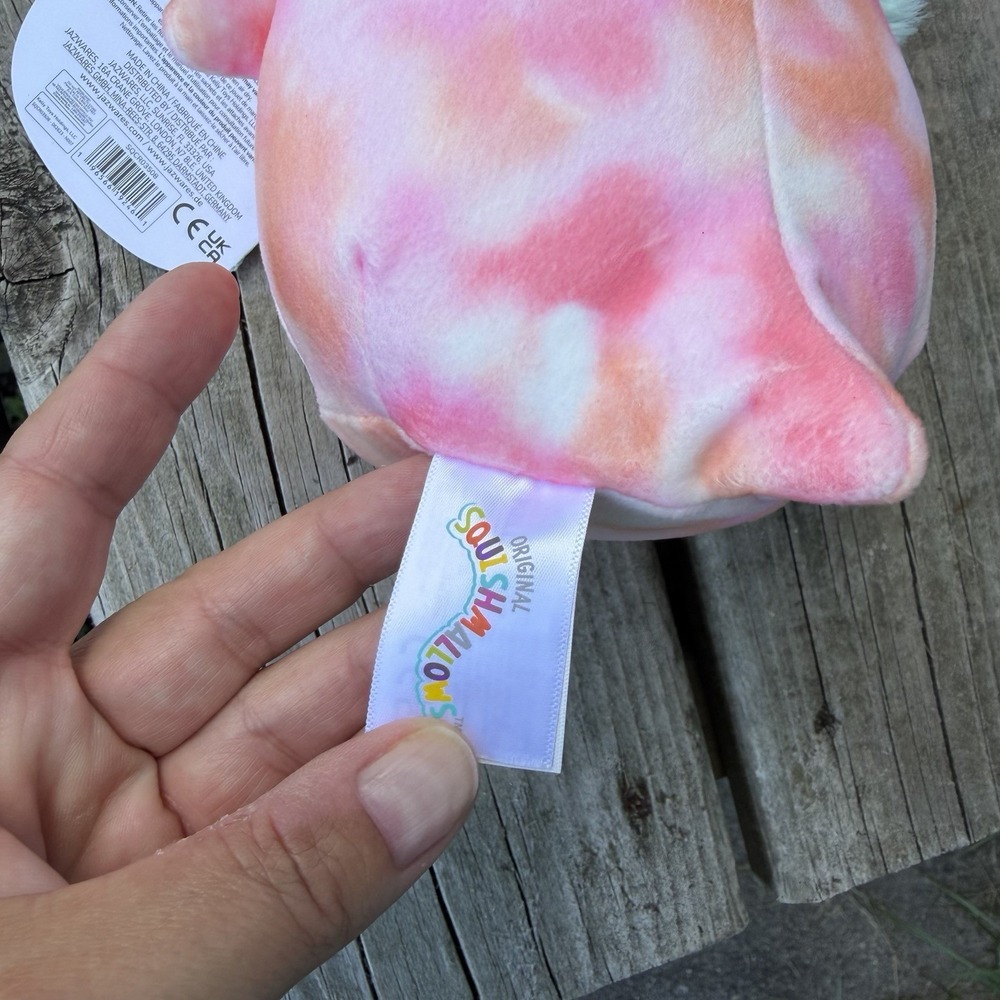 Squishmallows Aksel Axolotl Plush Stuffed Animal Pink Tie-Dye - Picture 3 of 5